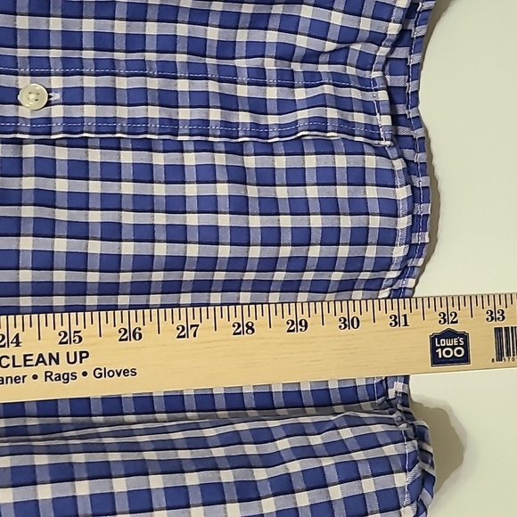 CHAPS Blue & White Checkered Button Down Long Sleeve Shirt - Size XL - Picture 14 of 16